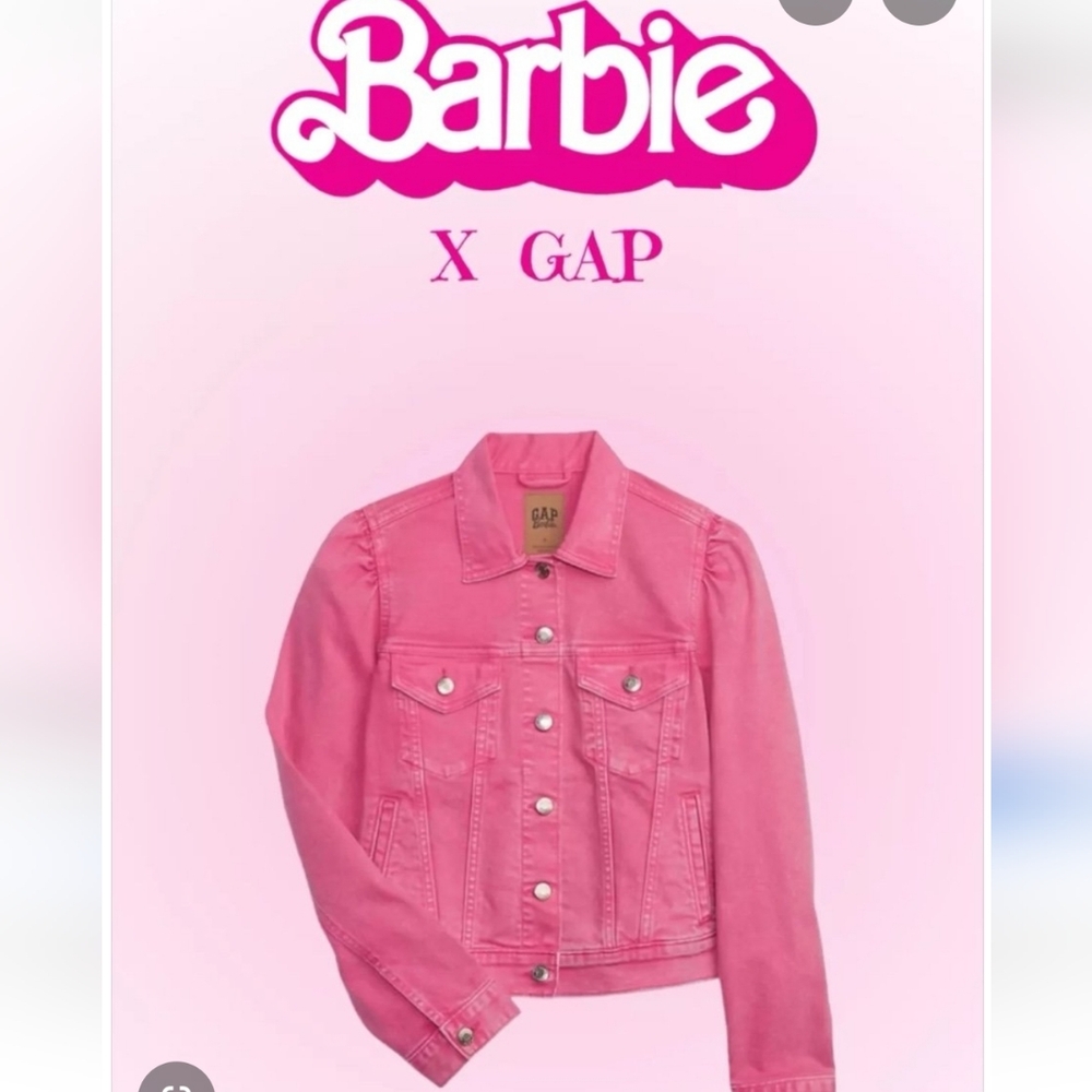 Barbie X Gap Pink Puff Sleeve Icon Denim Jacket